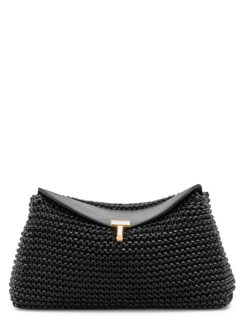 Toteme T-lock Woven Leather Clutch