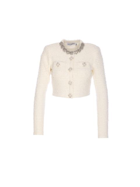 Self Portrait Women Textured Knit Cardigan