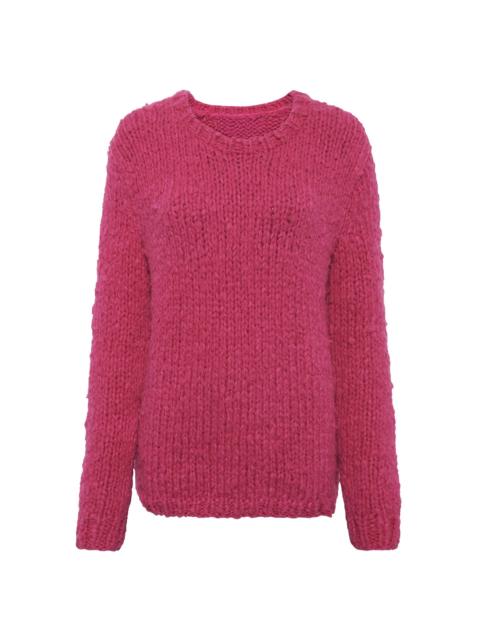 GABRIELA HEARST Lawrence Knit Sweater in Fuchsia Cashmere