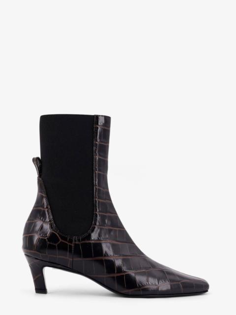 Toteme Women The Mid Heel Boot Leather Boots With Croco Effect