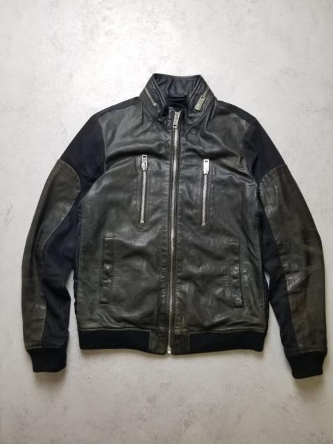 Diesel Diesel L-Madara Sheepskin Leather Biker Motorcycle Jacket