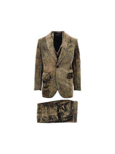 EMPORIO ARMANI VELVET THREE-PIECE SUIT