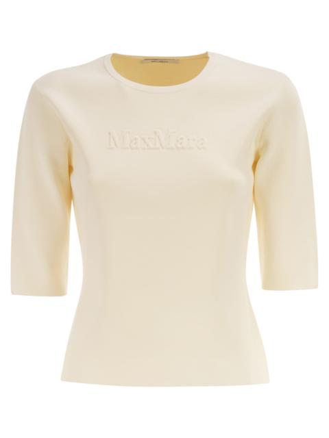 Max Mara Maxmara Women Mxpaustero - Short-Sleeved Top With Embroidered Logo
