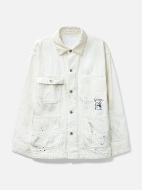 NEIGHBORHOOD "BLACK & WHITE" WASHED COVERALL JACKET