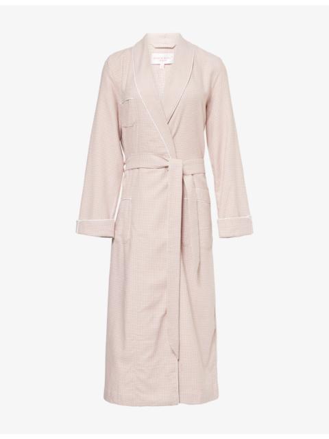Derek Rose Kelburn Check-Print Cotton Robe
