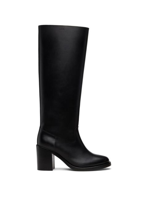 A.P.C. Black 'Les Bottes' Tall Boots