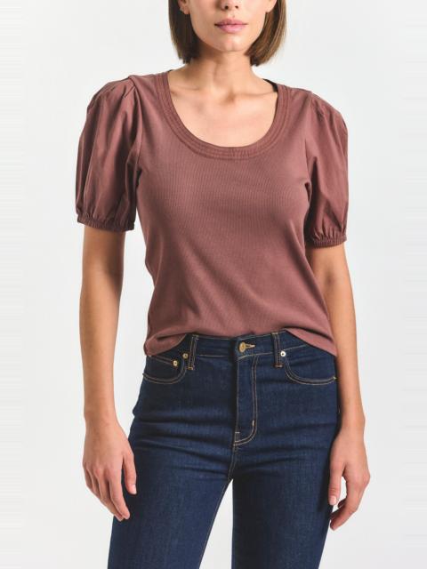 DEREK LAM 10 CROSBY WILLA BALLOON SLEEVE SCOOP TOP