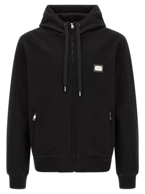 Dolce & Gabbana Dolce & Gabbana Men Logo Plaque Hoodie