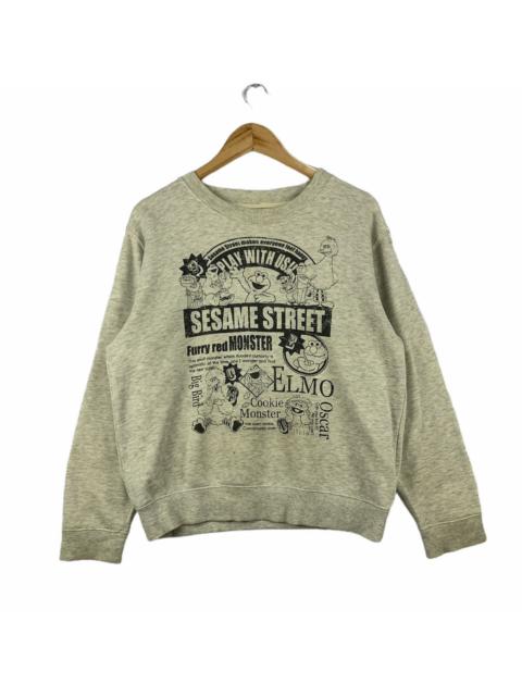 Other Designers Vintage Sesame Street Sweatshirt Big Logo Grey Medium