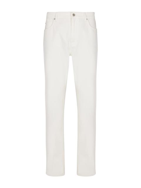 Balmain Balmain White denim straight-cut jeans at Nordstrom