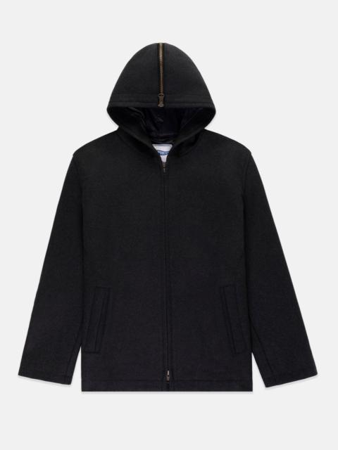 J. PRESS GREY MELTON WOOL ZERMATT COAT