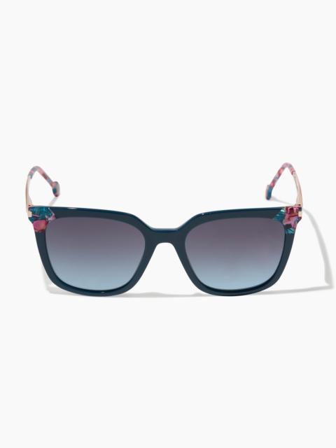 CAROLINA HERRERA Square Frame Sunglasses with Contrast Detail