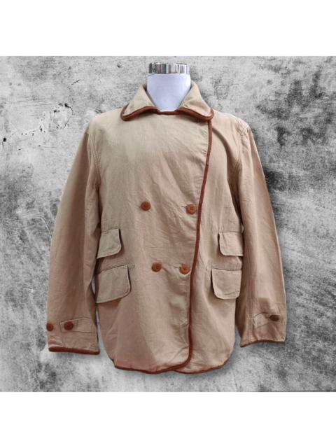 Vintage KAPITAL Hemp Chino Cross P-Coat Jacket