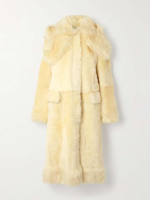 Proenza Schouler Fiona hooded paneled shearling coat