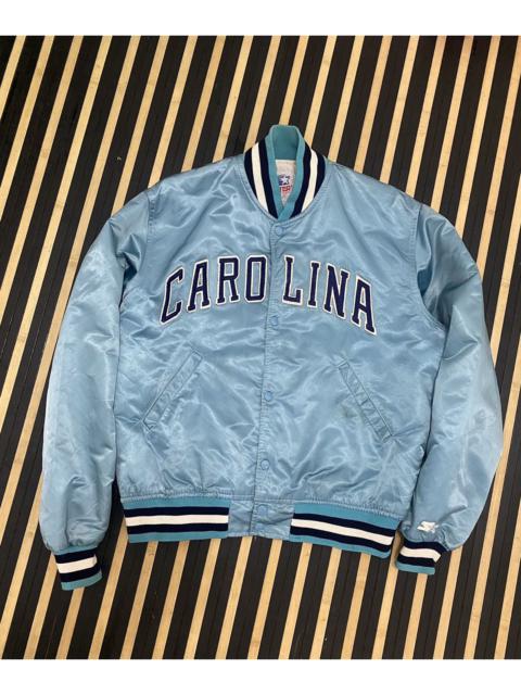 Other Designers Starter - VTG UNC North Carolina Tar Heels Satin Bomber Jacket