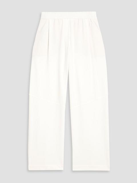 Brunello Cucinelli Cotton-blend jersey wide-leg pants