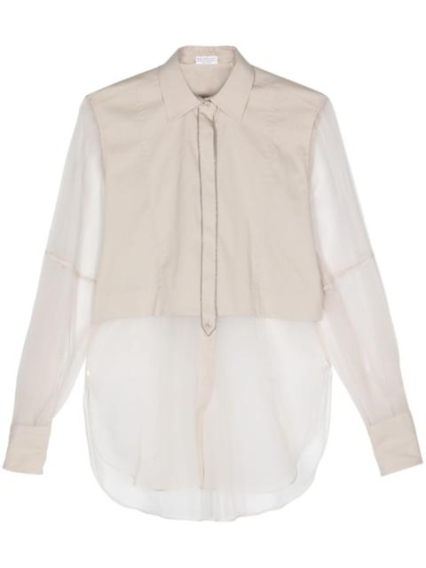 Brunello Cucinelli Silk Shirt With Shiny Details