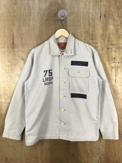 Other Designers Vintage - Avirex Navy Cotton Shark Hunters Officer Uniform Jacket