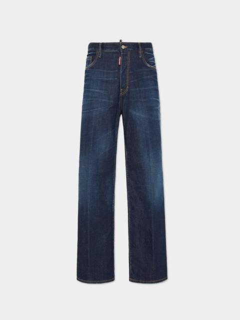 DSQUARED2 DARK CLEAN WASH LOOSE JEANS