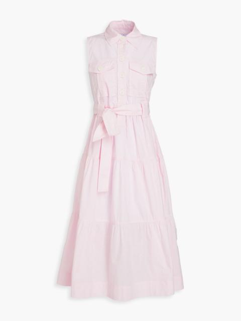 DEREK LAM 10 CROSBY Florence tiered cotton-poplin midi dress