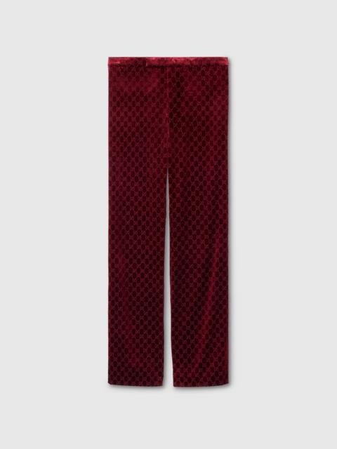GUCCI GG stretch velvet devoré pants