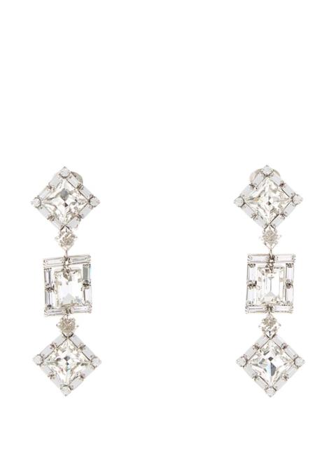 Alessandra Rich Alessandra Rich Women Crystal Square Earrings With Pendant