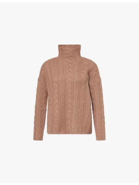 'S Max Mara Mock-Neck Genova Wool-And-Cashmere Knit Jumper