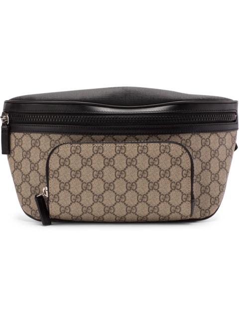 GUCCI Gucci Front Pocket Belt Bag GG Supreme Black/Beige