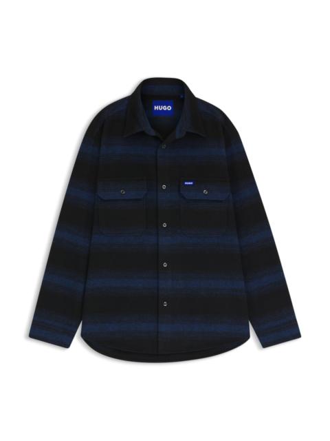 HUGO OVERSIZE-FIT SHIRT WITH SHADOW STRIPE