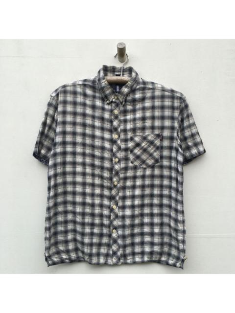 Other Designers Designer - Silas Japan Plaid Short Sleeve Pocket Shirt Paisley Inside