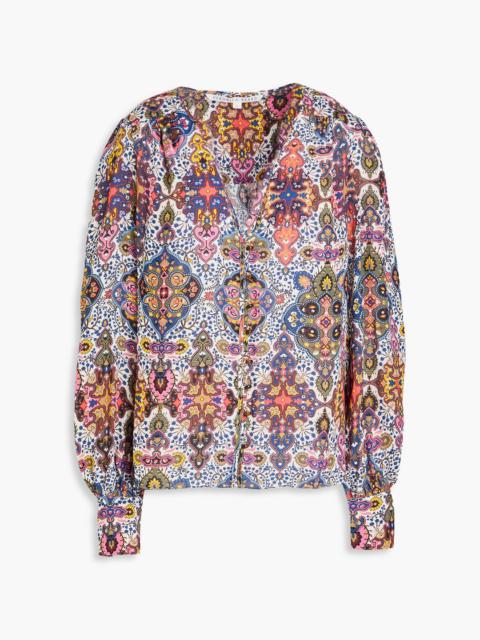 VERONICA BEARD Sura printed crepe de chine blouse