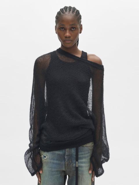 Ann Demeulemeester Dolfine Bias Cut Dropped Shoulder Sweater