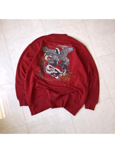 Other Designers Japanese Brand - DOGTOWN Black Dragon Eagle and Dragon Motif Sweatshirt