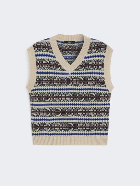 WEEKEND Max Mara FLERES Wool and alpaca jacquard gilet