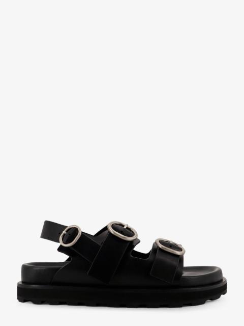 Jil Sander Jil Sander Leather Sandals Black Men