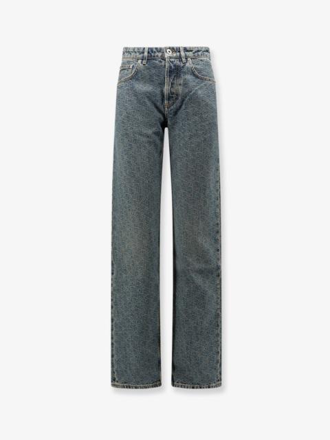 Dior Dior Denim Blue Jeans With All-Over Dior Oblique Motif