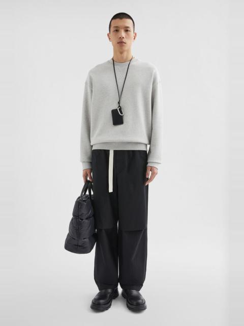 Cotton Terry Crew-Neck Sweatshirt