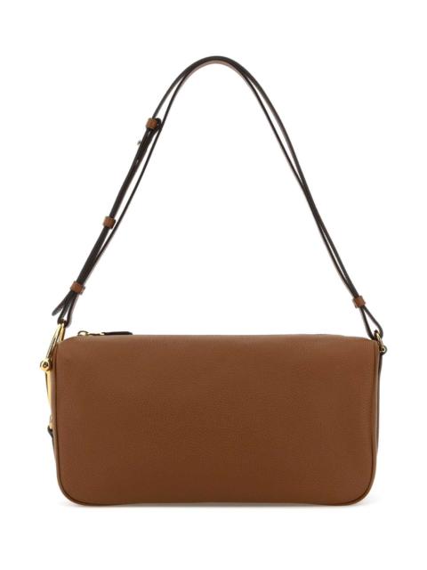 GUCCI Gucci Women Caramel Leather Medium Gucci Half Horsebit Shoulder Bag