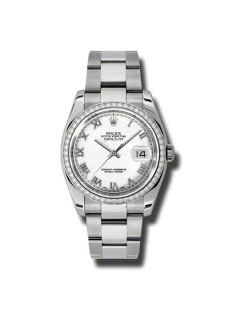 ROLEX Rolex Oyster Perpetual Datejust 36 White Dial Stainless Steel Bracelet Automatic Ladies Watch 116244