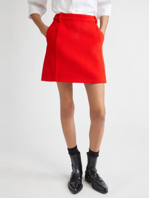 Jil Sander Jil Sander Wool Miniskirt in Strawberry at Nordstrom