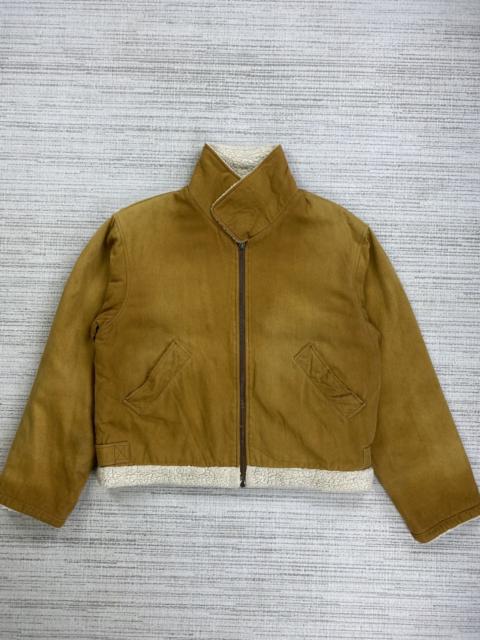 Other Designers Japanese Brand × Vintage - Vintage Pract Studio Suede Leather Lined Sherpa Jacket