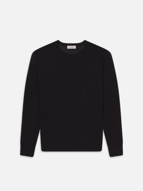FRAME Superfine Crewneck Sweater in Black