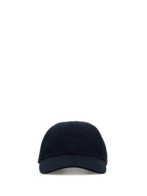 Prada Prada Men Navy Blue Drill Baseball Cap