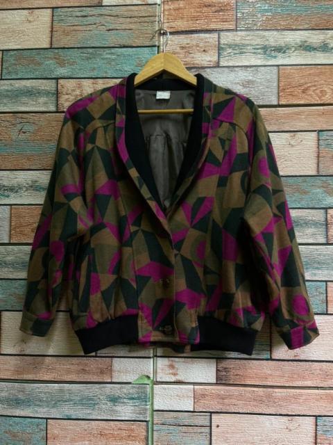 Other Designers Japanese Brand - Vintage Abstract Avant-Garde Geometric Wool Blouson