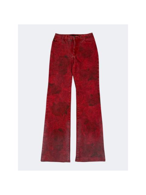 Other Designers Just Cavalli - Printed Rose Bootcut Pants
