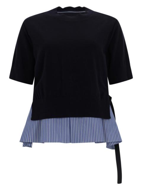 sacai COTTON KNIT TOP