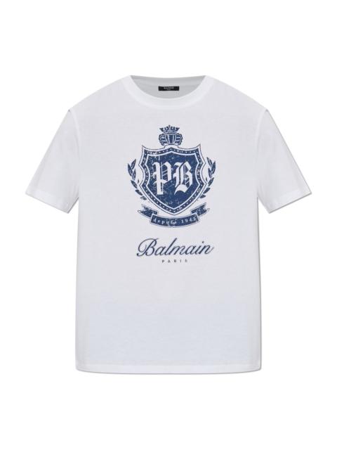 Balmain Balmain T-shirt With Printed Logo