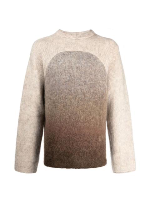 ERL RAINBOW GRADIENT-EFFECT CREW-NECK JUMPER