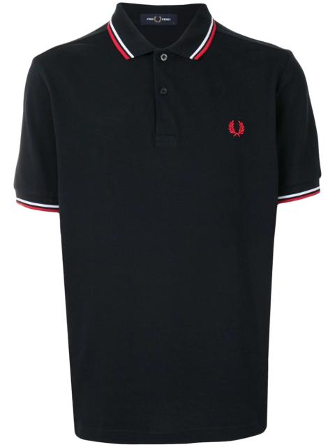 Fred Perry stripe-trim logo polo shirt