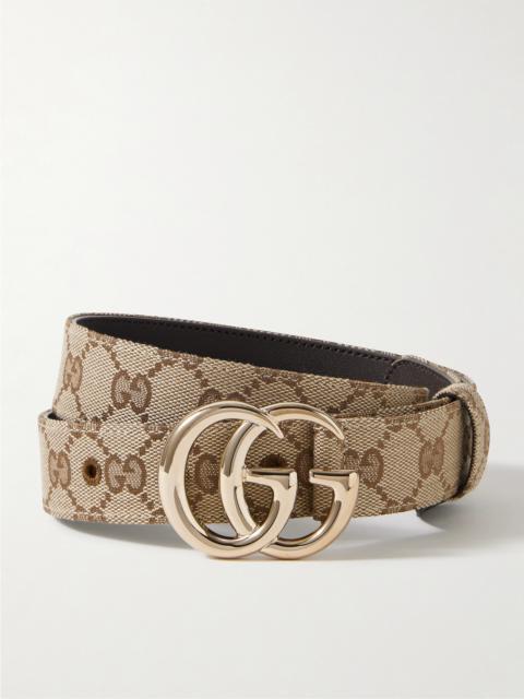 GUCCI Gg Marmont Printed Coated-canvas Belt